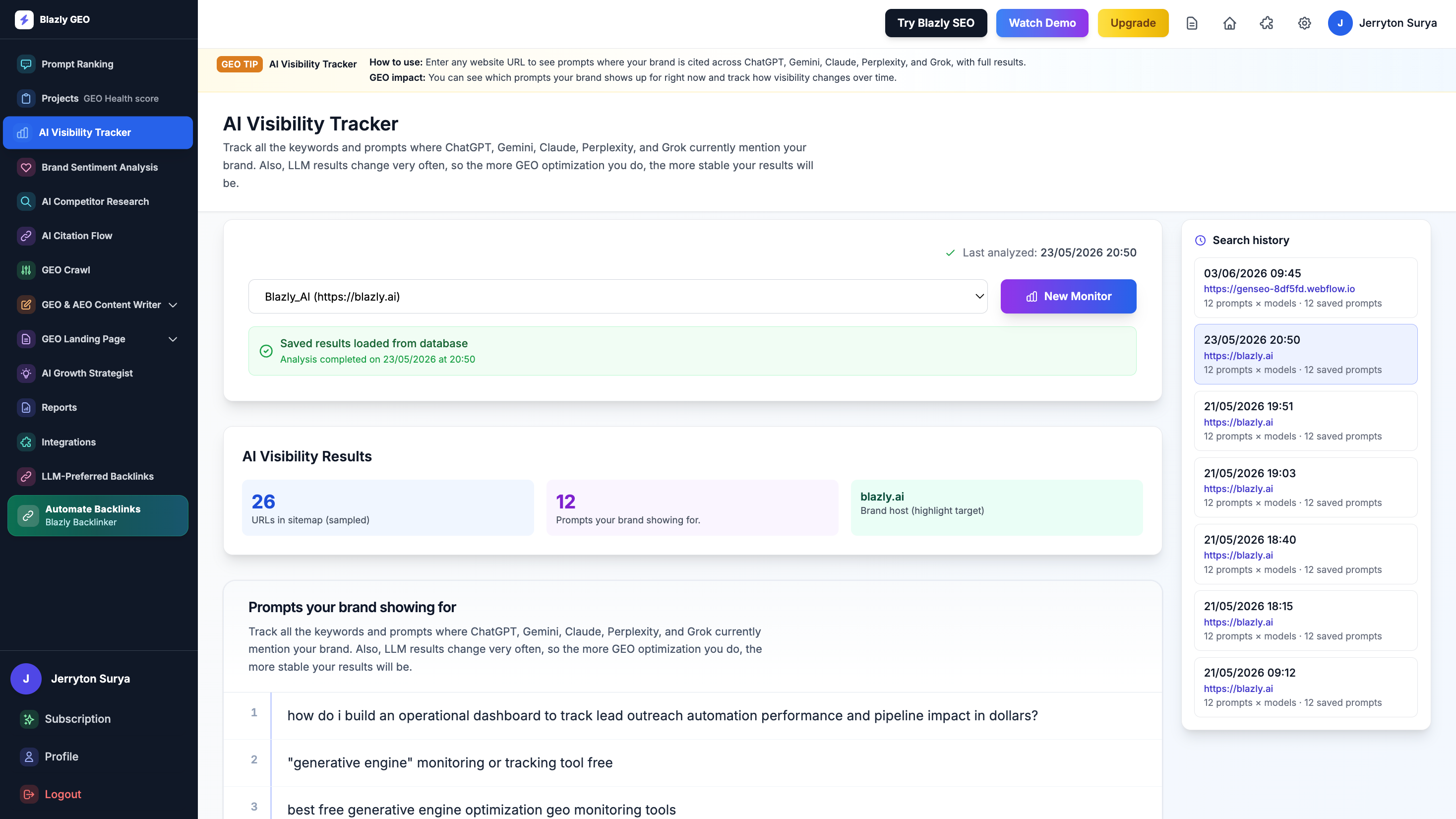AI Visibility Tracker